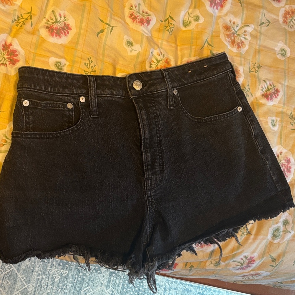 Madewell Black Jean Shorts